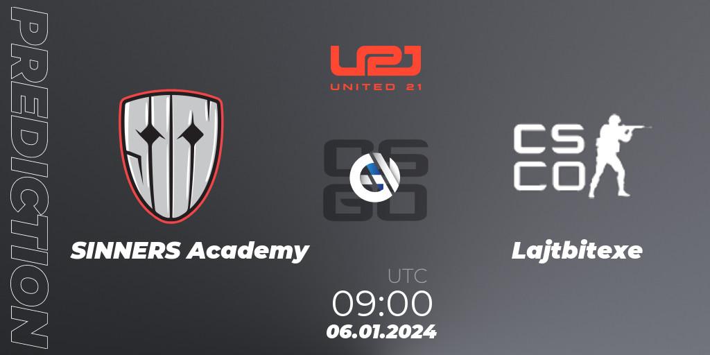 SINNERS Academy - Lajtbitexe: прогноз. 06.01.2024 at 09:10, Counter-Strike (CS2), United21 Season 10