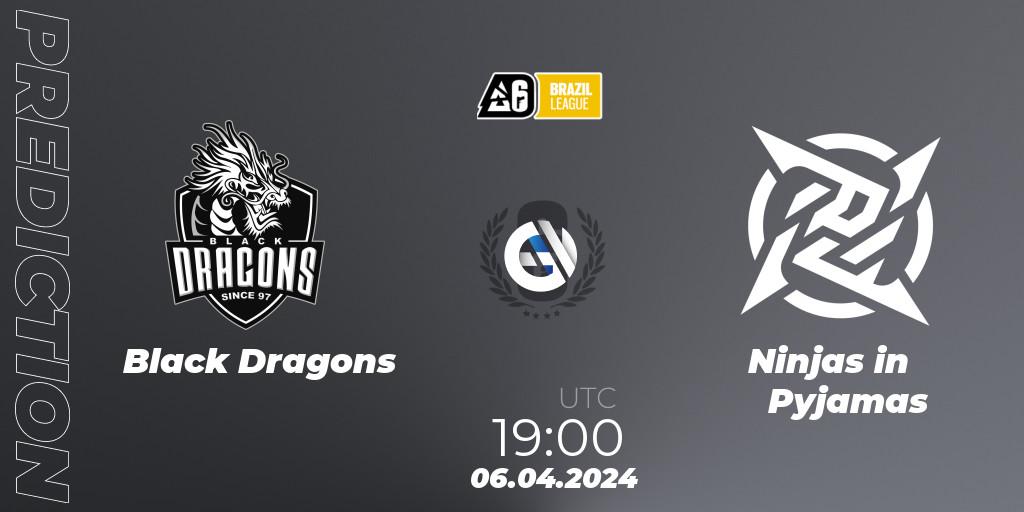 Black Dragons - Ninjas in Pyjamas: прогноз. 06.04.2024 at 19:00, Rainbow Six, Brazil League 2024 - Stage 1