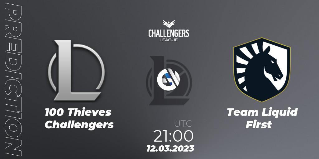 100 Thieves Challengers - Team Liquid First: прогноз. 12.03.23, LoL, NACL 2023 Spring - Playoffs