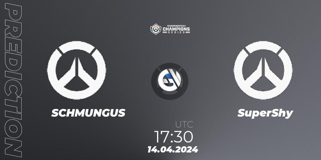 SCHMUNGUS - SuperShy: прогноз. 14.04.2024 at 17:30, Overwatch, Overwatch Champions Series 2024 - EMEA Stage 2 Group Stage
