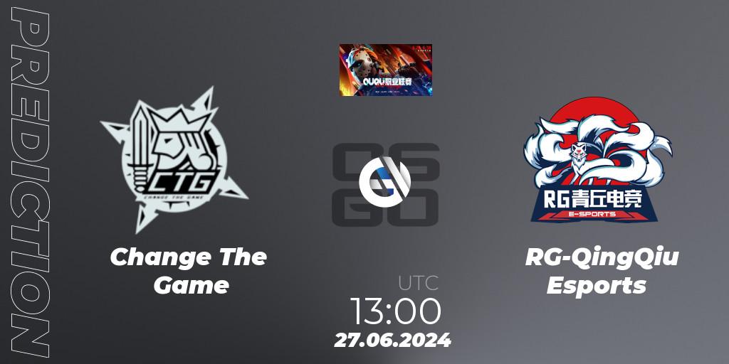 Change The Game - RG-QingQiu Esports: прогноз. 27.06.2024 at 10:00, Counter-Strike (CS2), QU Pro League