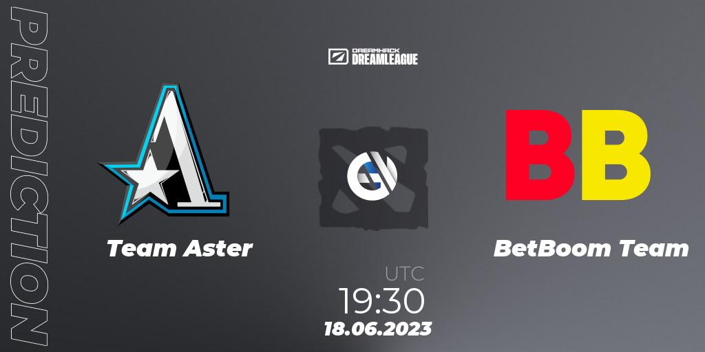 Team Aster - BetBoom Team: прогноз. 18.06.2023 at 19:25, Dota 2, DreamLeague Season 20 - Group Stage 2