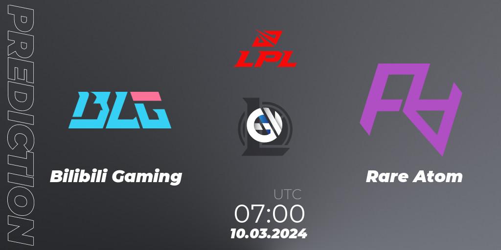 Bilibili Gaming - Rare Atom: прогноз. 10.03.2024 at 07:00, LoL, LPL Spring 2024 - Group Stage