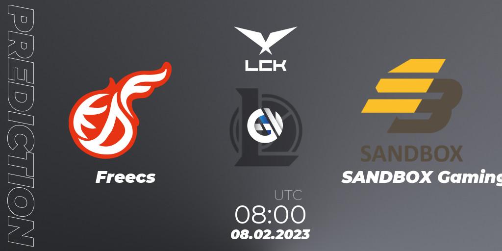 Freecs - SANDBOX Gaming: прогноз. 08.02.2023 at 08:00, LoL, LCK Spring 2023 - Group Stage