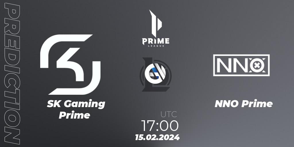 SK Gaming Prime - NNO Prime: прогноз. 15.02.24, LoL, Prime League Spring 2024 - Group Stage