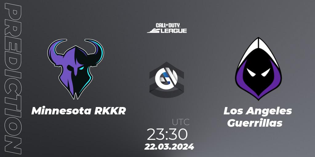 Minnesota RØKKR - Los Angeles Guerrillas: прогноз. 22.03.2024 at 23:30, Call of Duty, Call of Duty League 2024: Stage 2 Major
