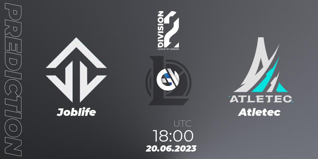 Joblife - Atletec: прогноз. 20.06.2023 at 18:00, LoL, LFL Division 2 Summer 2023 - Group Stage