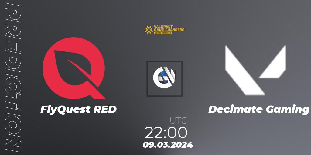 FlyQuest RED - Decimate Gaming: прогноз. 09.03.2024 at 22:00, VALORANT, VCT 2024: Game Changers North America Series Series 1