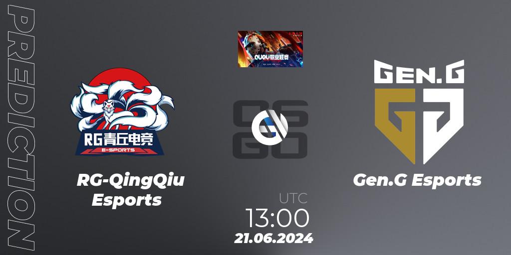 RG-QingQiu Esports - Gen.G Esports: прогноз. 21.06.2024 at 13:00, Counter-Strike (CS2), QU Pro League