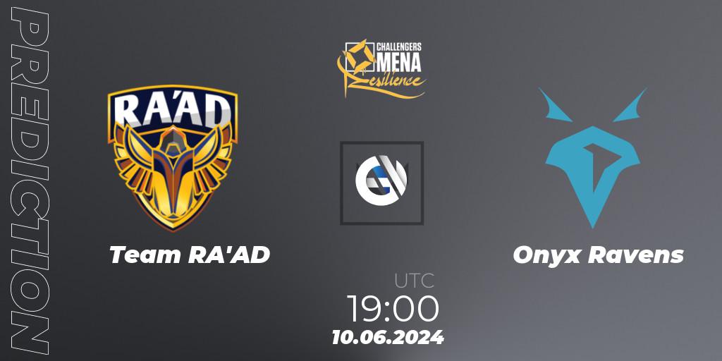 Team RA'AD - Onyx Ravens: прогноз. 10.06.2024 at 18:00, VALORANT, VALORANT Challengers 2024 MENA: Resilience Split 2 - Levant and North Africa
