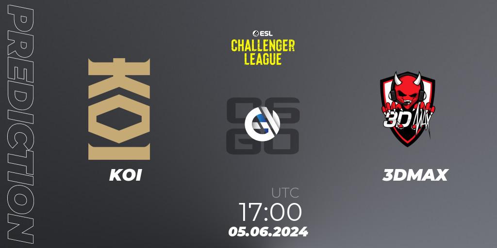 KOI - 3DMAX: прогноз. 05.06.2024 at 17:00, Counter-Strike (CS2), ESL Challenger League Season 47: Europe