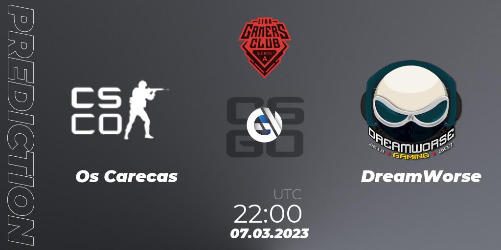 Os Carecas - DreamWorse: прогноз. 07.03.2023 at 22:00, Counter-Strike (CS2), Gamers Club Liga Série A: February 2023