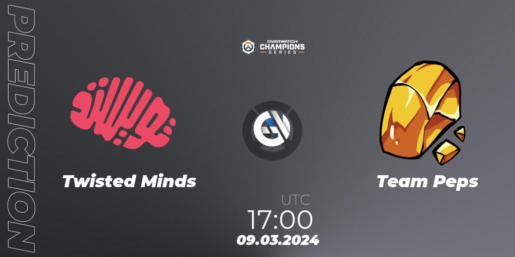 Twisted Minds - Team Peps: прогноз. 09.03.2024 at 17:00, Overwatch, Overwatch Champions Series 2024 - EMEA Stage 1 Group Stage