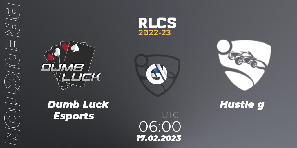 Dumb Luck Esports - Hustle g: прогноз. 17.02.2023 at 06:00, Rocket League, RLCS 2022-23 - Winter: Oceania Regional 2 - Winter Cup