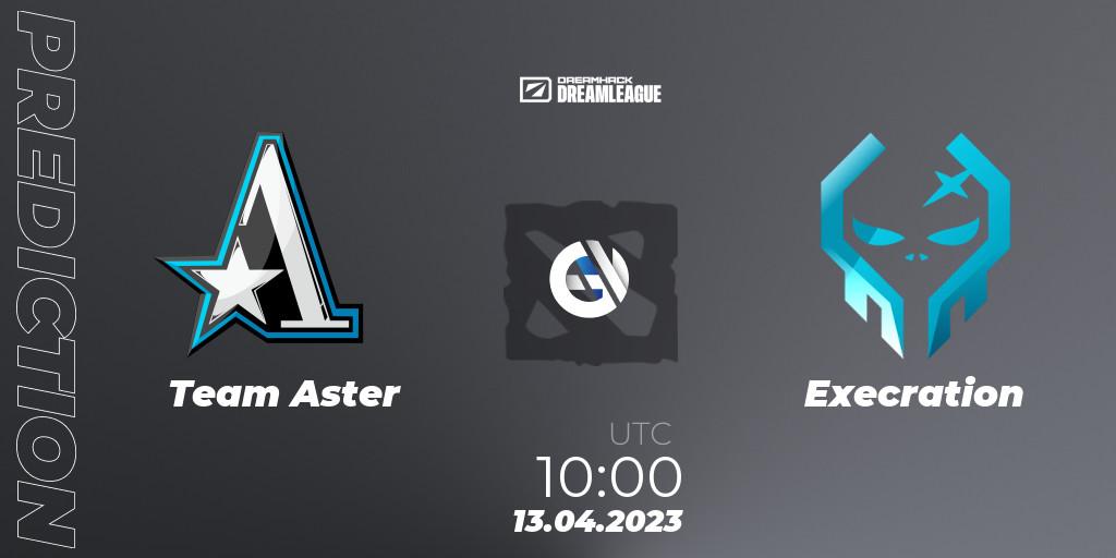Team Aster - Execration: прогноз. 13.04.2023 at 09:55, Dota 2, DreamLeague Season 19 - Group Stage 1