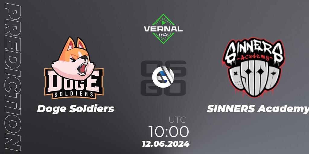 Doge Soldiers - SINNERS Academy: прогноз. 12.06.2024 at 10:00, Counter-Strike (CS2), ITES Vernal