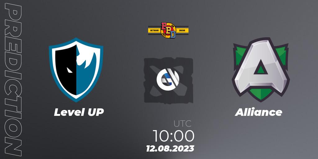 Level UP - Alliance: прогноз. 12.08.2023 at 10:01, Dota 2, BetBoom Dacha - Online Stage