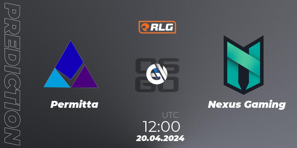 Permitta - Nexus Gaming: прогноз. 20.04.24, CS2 (CS:GO), RES European Series #2
