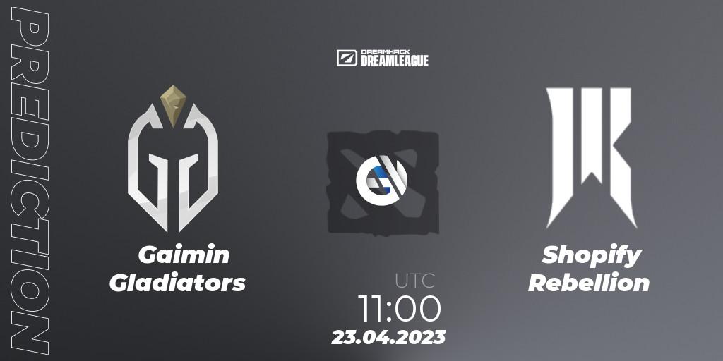 Gaimin Gladiators - Shopify Rebellion: прогноз. 23.04.2023 at 10:55, Dota 2, DreamLeague Season 19