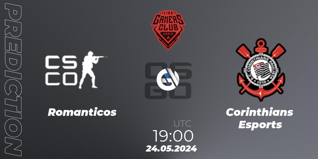 Romanticos - Corinthians Esports: прогноз. 24.05.2024 at 19:00, Counter-Strike (CS2), Gamers Club Liga Série A: May 2024