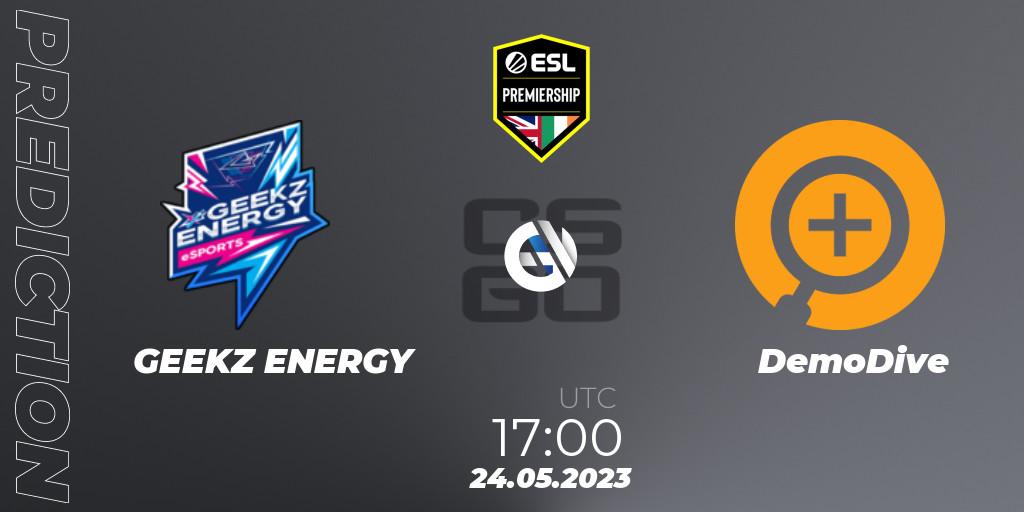 GEEKZ ENERGY - DemoDive: прогноз. 24.05.2023 at 17:00, Counter-Strike (CS2), ESL Premiership Spring 2023