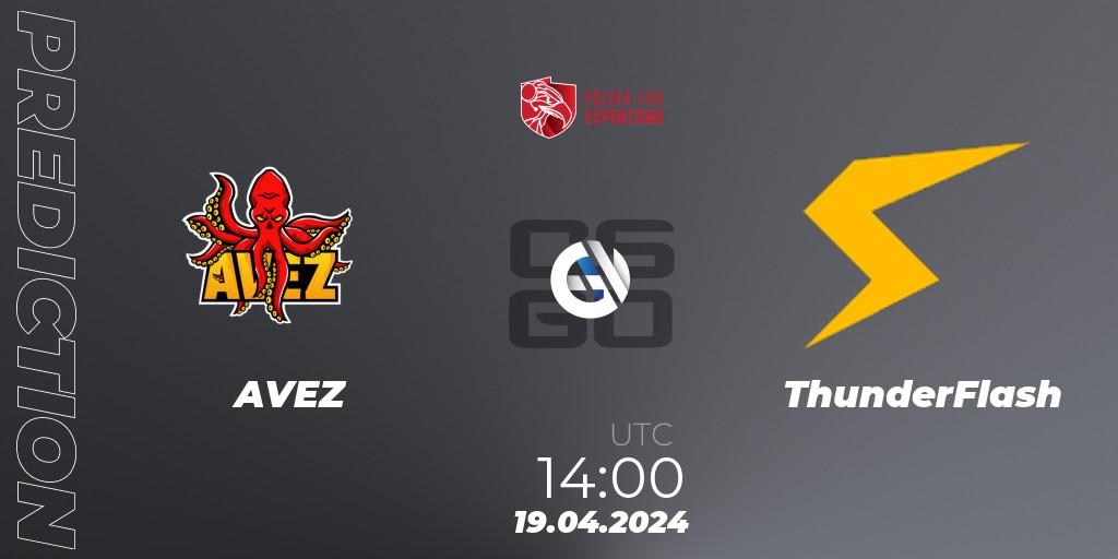 AVEZ - ThunderFlash: прогноз. 19.04.24, CS2 (CS:GO), Polska Liga Esportowa 2024: Split #1