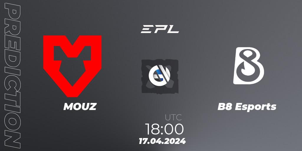 MOUZ - B8 Esports: прогноз. 17.04.24, Dota 2, European Pro League Season 17