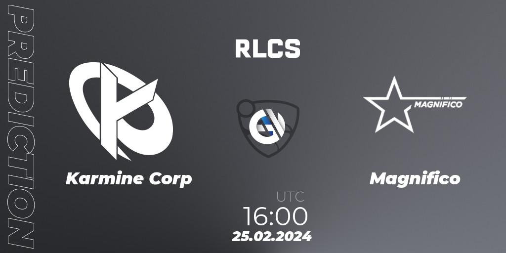 Karmine Corp - Magnifico: прогноз. 25.02.2024 at 16:00, Rocket League, RLCS 2024 - Major 1: Europe Open Qualifier 2
