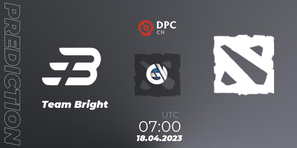 Team Bright - 孤独摇滚: прогноз. 18.04.2023 at 06:59, Dota 2, DPC 2023 Tour 2: CN Division II (Lower)