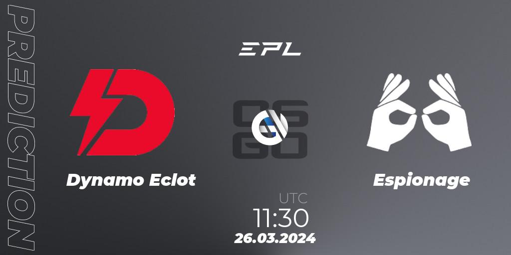 Dynamo Eclot - Espionage: прогноз. 26.03.24, CS2 (CS:GO), European Pro League Season 16: Division 2
