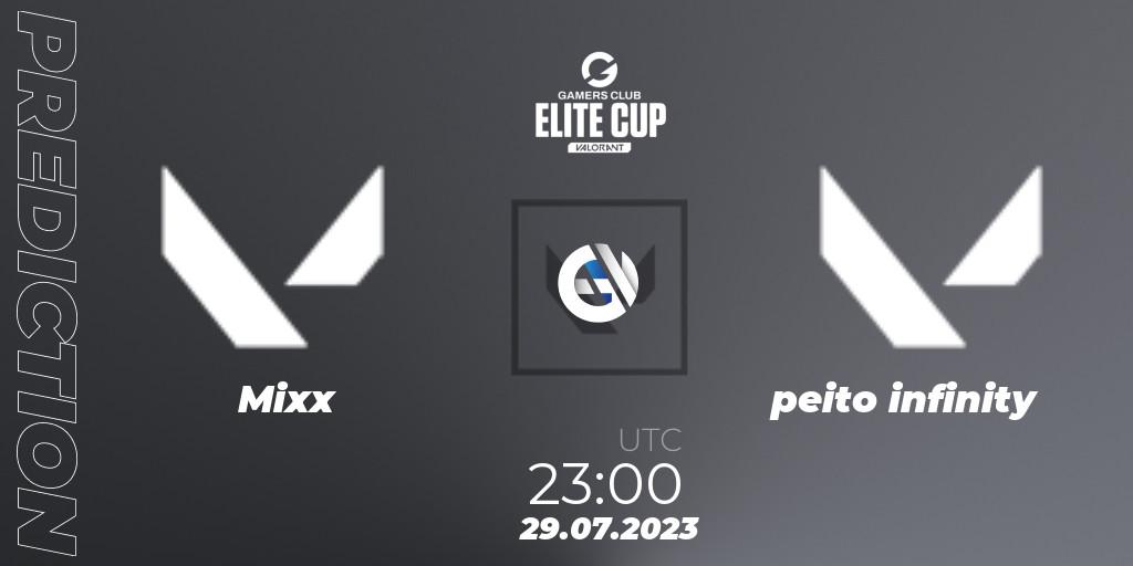 Mixx - peito infinity: прогноз. 29.07.2023 at 23:00, VALORANT, Gamers Club Elite Cup 2023