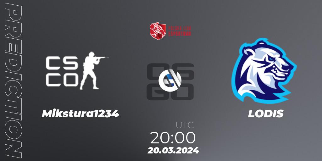 Mikstura1234 - LODIS: прогноз. 20.03.24, CS2 (CS:GO), Polska Liga Esportowa 2024: Split #1