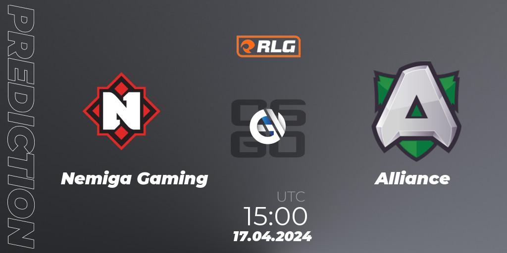 Nemiga Gaming - Alliance: прогноз. 17.04.24, CS2 (CS:GO), RES European Series #2