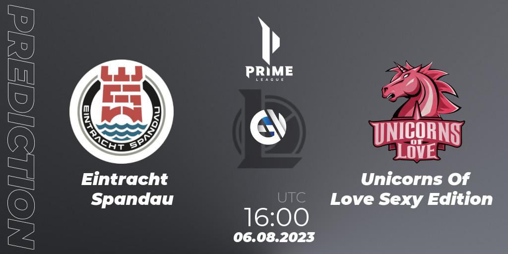 Eintracht Spandau - Unicorns Of Love Sexy Edition: прогноз. 06.08.2023 at 16:00, LoL, Prime League Summer 2023 - Playoffs