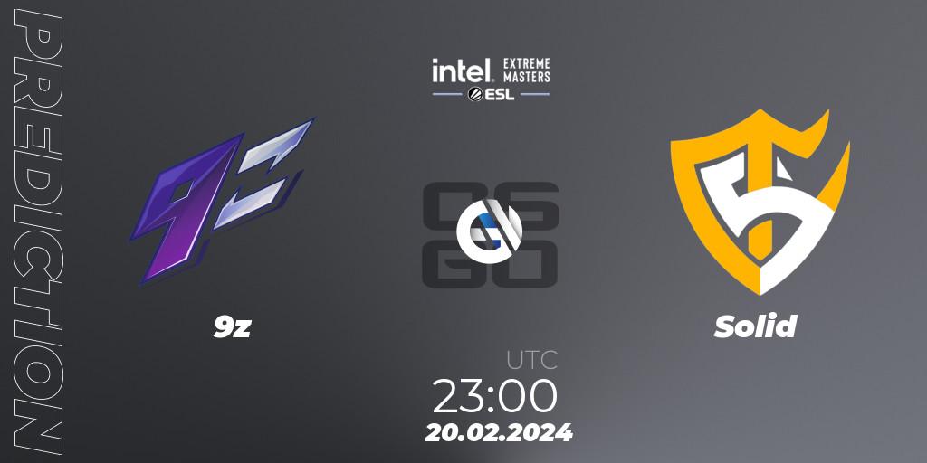 9z - Solid: прогноз. 20.02.2024 at 23:15, Counter-Strike (CS2), Intel Extreme Masters Dallas 2024: South American Open Qualifier #2