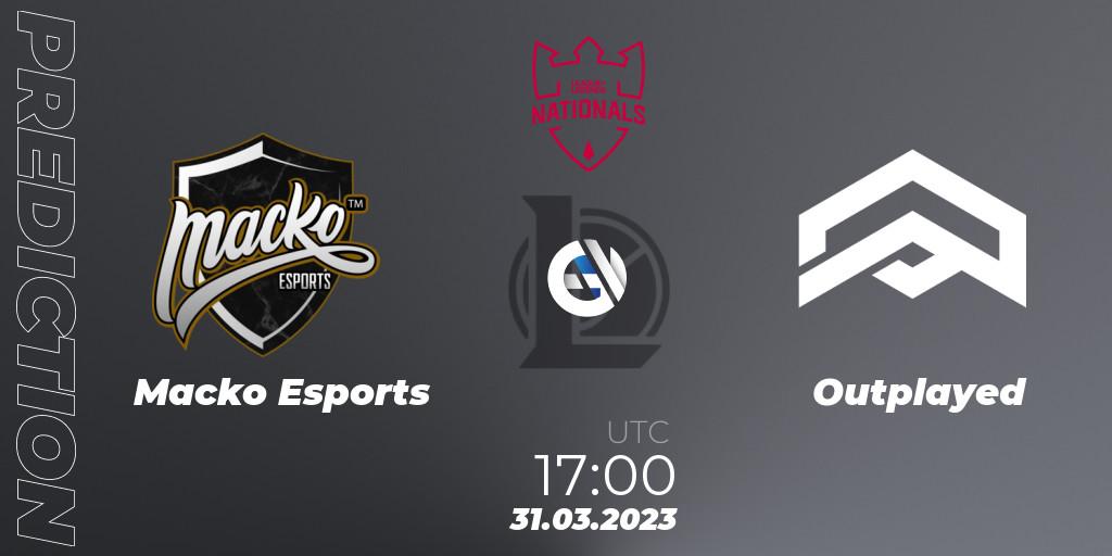 Macko Esports - Outplayed: прогноз. 31.03.2023 at 17:00, LoL, PG Nationals Spring 2023 - Playoffs
