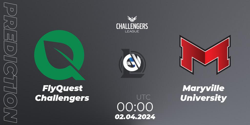FlyQuest Challengers - Maryville University: прогноз. 02.04.24, LoL, NACL 2024 Spring - Playoffs