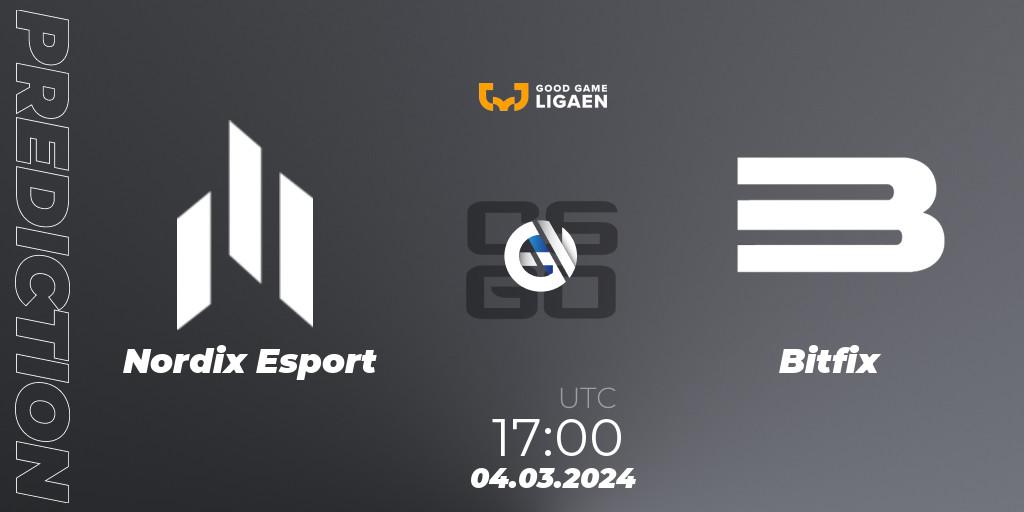 Nordix Esport - Bitfix: прогноз. 04.03.2024 at 17:00, Counter-Strike (CS2), Good Game-ligaen Spring 2024