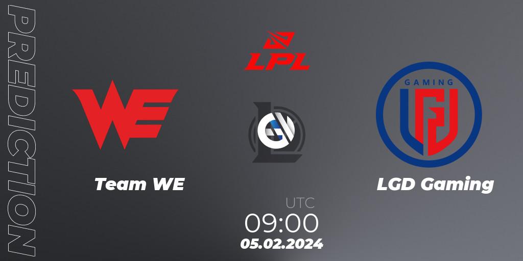 Team WE - LGD Gaming: прогноз. 05.02.2024 at 09:00, LoL, LPL Spring 2024 - Group Stage
