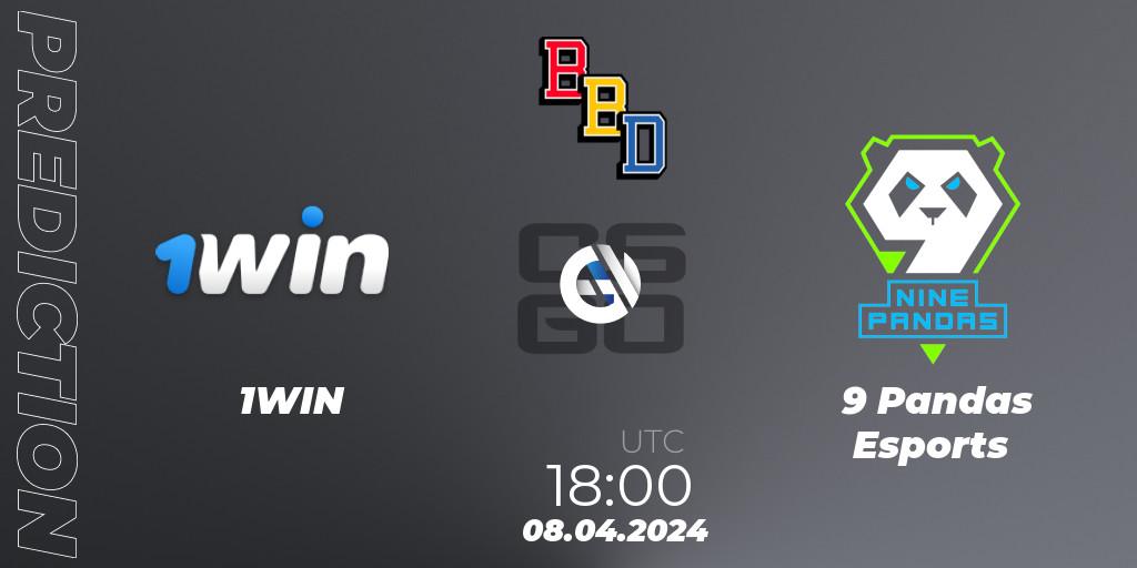 1WIN - 9 Pandas Esports: прогноз. 08.04.2024 at 17:00, Counter-Strike (CS2), BetBoom Dacha Belgrade 2024: European Qualifier