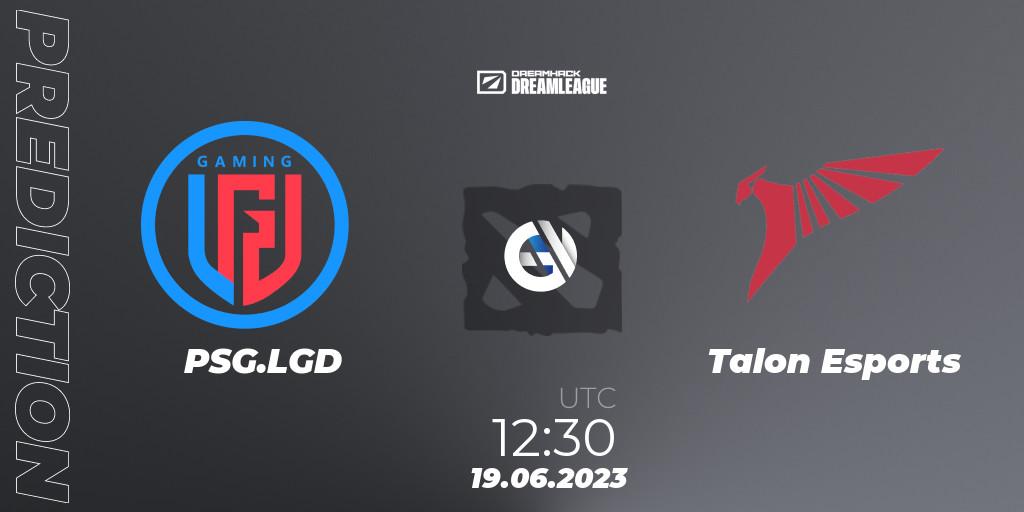 PSG.LGD - Talon Esports: прогноз. 19.06.2023 at 12:50, Dota 2, DreamLeague Season 20 - Group Stage 2