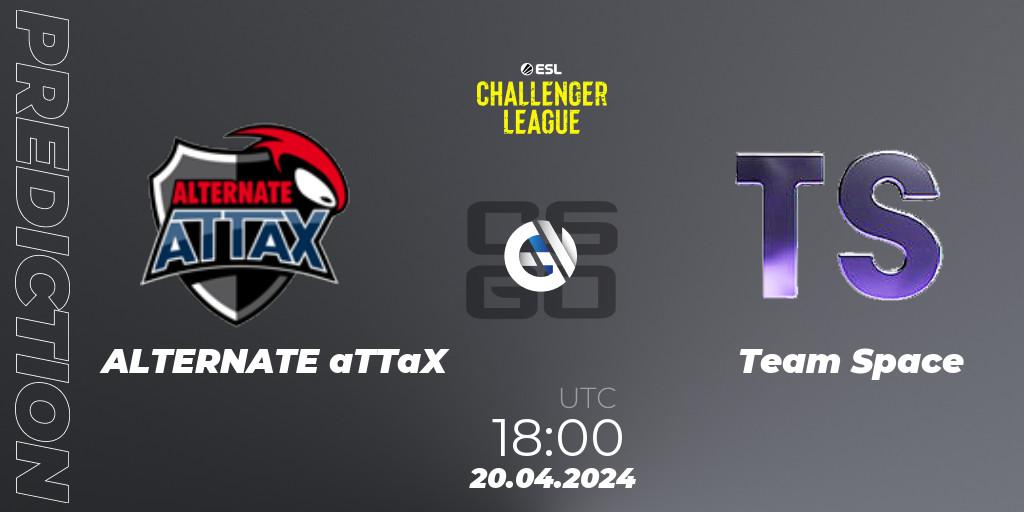 ALTERNATE aTTaX - Team Space: прогноз. 20.04.24, CS2 (CS:GO), ESL Challenger League Season 47: Europe