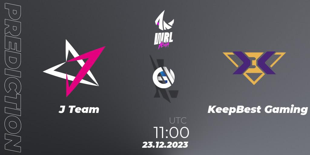 J Team - KeepBest Gaming: прогноз. 23.12.2023 at 11:00, Wild Rift, WRL Asia 2023 - Season 2 - Regular Season