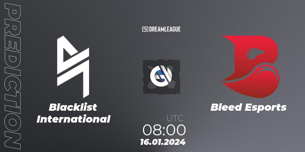 Blacklist International - Bleed Esports: прогноз. 16.01.2024 at 08:00, Dota 2, DreamLeague Season 22: Southeast Asia Closed Qualifier