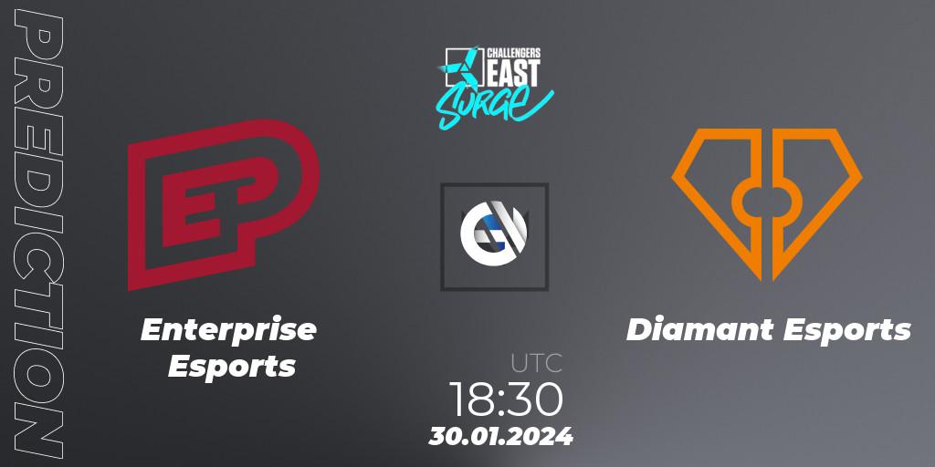 Enterprise Esports - Diamant Esports: прогноз. 30.01.24, VALORANT, VALORANT Challengers 2024 East: Surge Split 1