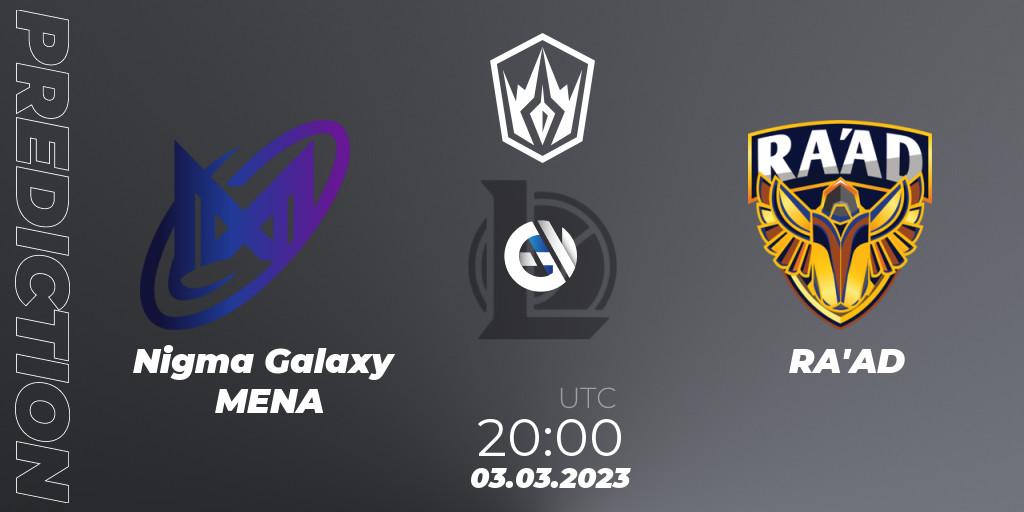 Nigma Galaxy MENA - RA'AD: прогноз. 03.03.23, LoL, Arabian League Spring 2023