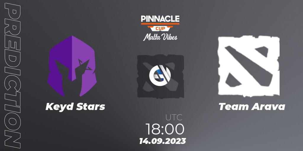 Keyd Stars - Team Arava: прогноз. 14.09.2023 at 18:00, Dota 2, Pinnacle Cup: Malta Vibes #3