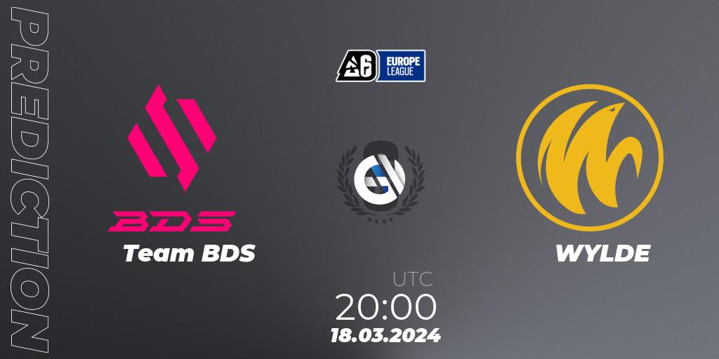 Team BDS - WYLDE: прогноз. 18.03.24, Rainbow Six, Europe League 2024 - Stage 1