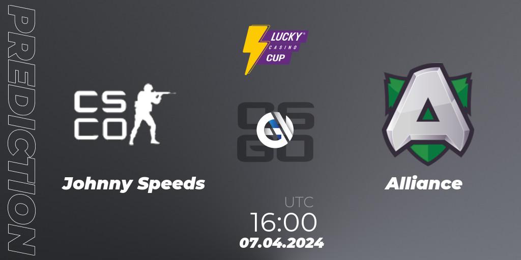 Johnny Speeds - Alliance: прогноз. 07.04.2024 at 16:00, Counter-Strike (CS2), Esportal LuckyCasino Cup 2024