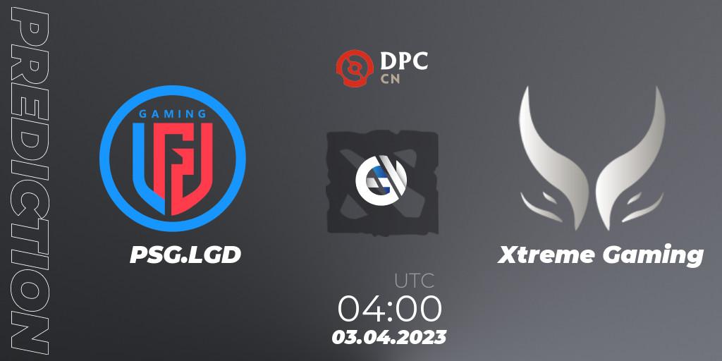 PSG.LGD - Xtreme Gaming: прогноз. 03.04.2023 at 04:02, Dota 2, DPC 2023 Tour 2: China Division I (Upper)